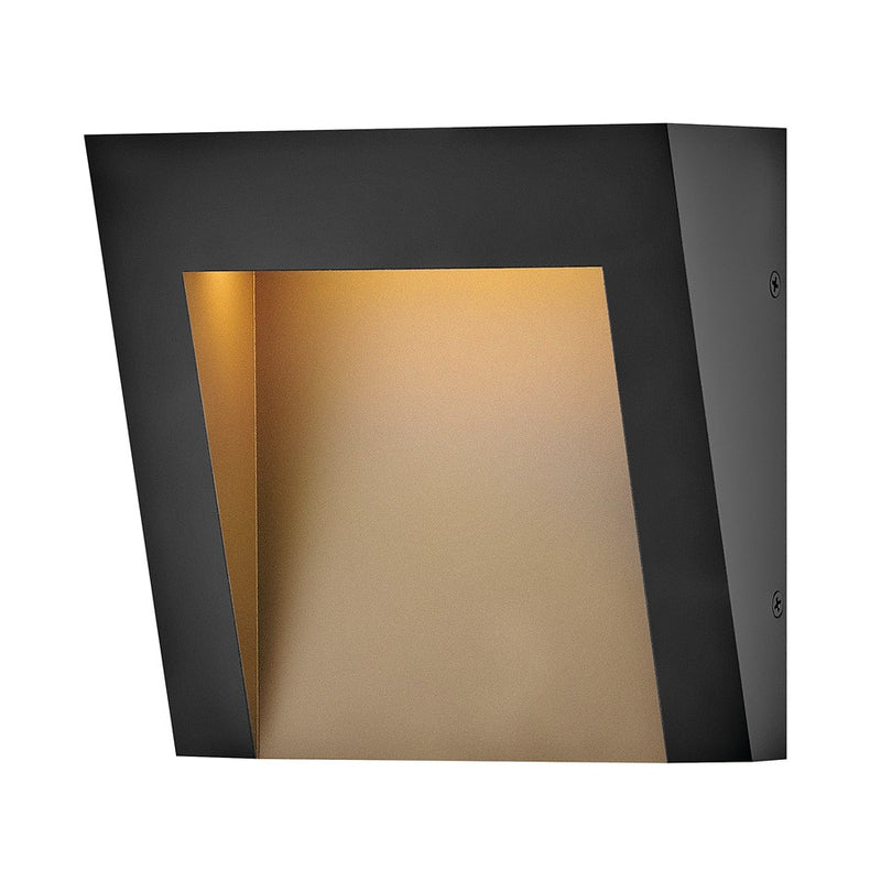 Hinkley Taper 7in 1-Light Outdoor Wall Sconce | Modern Textured Black Composite and Etched Lens | Entryway & Covered Patio | 600 Lumens | Model 2140TK