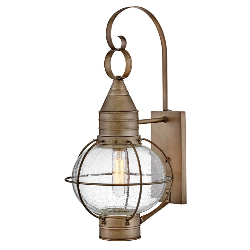 Hinkley Cape Cod 1Lt Outdoor 23" Wall Mount, Bronze/Clear Seedy