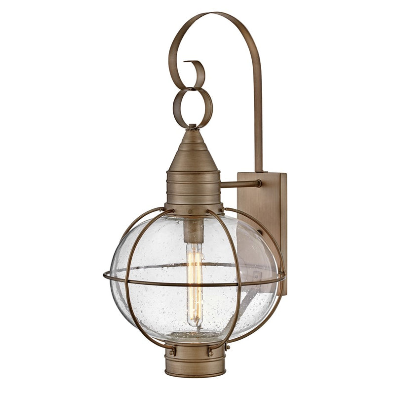 Hinkley Cape Cod 1Lt Outdoor 27" Wall Mount, Bronze/Clear Seedy