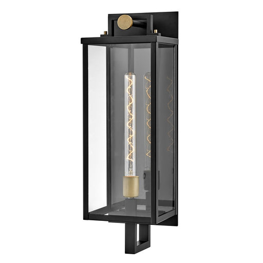Hinkley Lighting Catalina 1 Light Outdoor 24" Wall Mount, Black/Clear - 23014BK