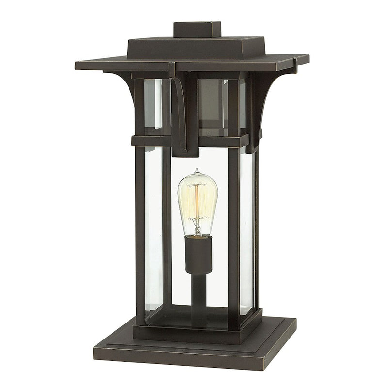 Hinkley Lighting Manhattan 1 Light Pier Mount, Bronze/Clear Beveled