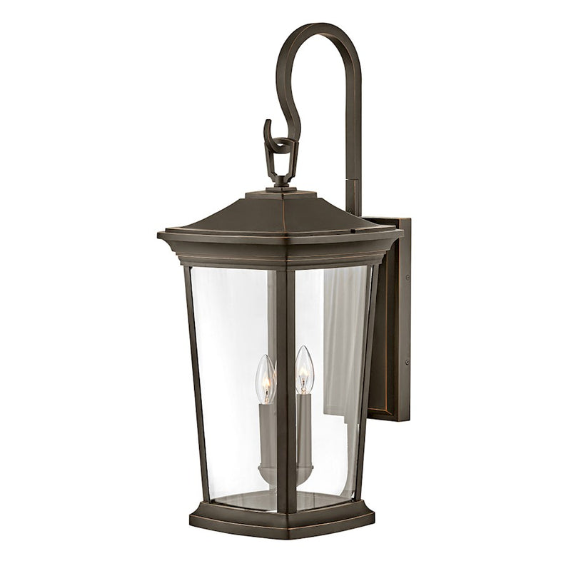 Hinkley Bromley 30in 3-Light Outdoor LED Sconce | Traditional Oil Rubbed Bronze Aluminum and Clear Glass | Covered Patio & Entryway | Model 2369OZ-LL