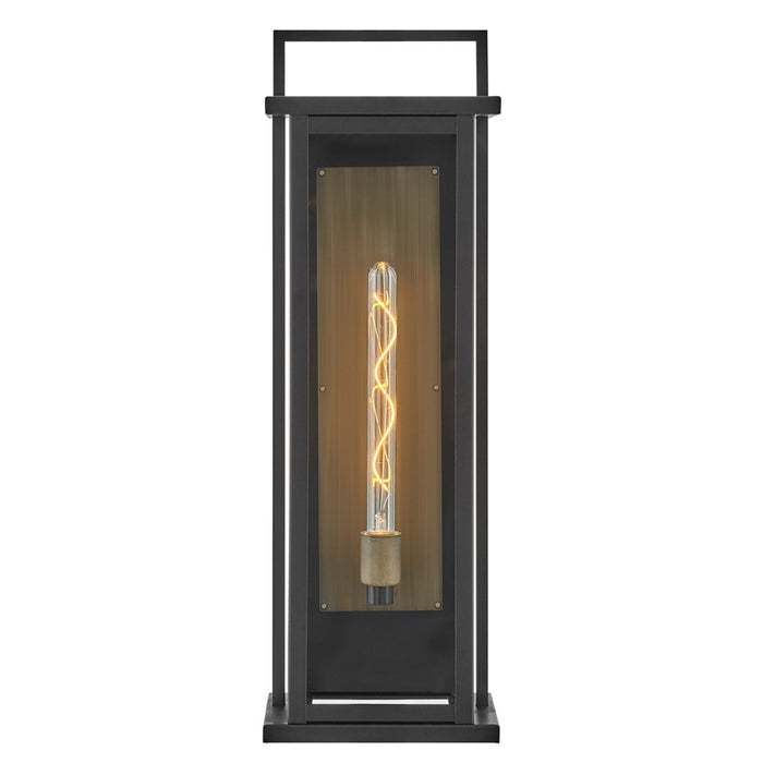 Hinkley Lighting Langston 1 Light Outdoor Wall Mount, Black/Clear