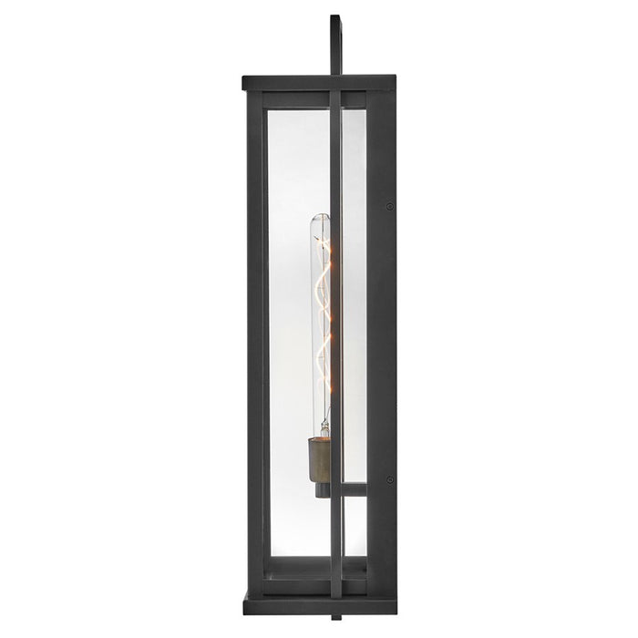 Hinkley Lighting Langston 1 Light Outdoor Wall Mount, Black/Clear