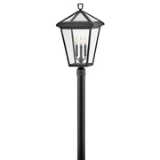 Hinkley Lighting Alford Place 3Lt Outdoor Post Mount/2W, Black/Clear - 2563MB-LL