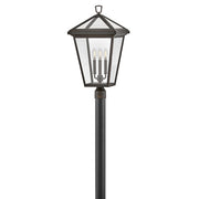 Hinkley Alford Place 3Lt Outdoor Post Mount/2W, Bronze/Clear - 2563OZ-LL