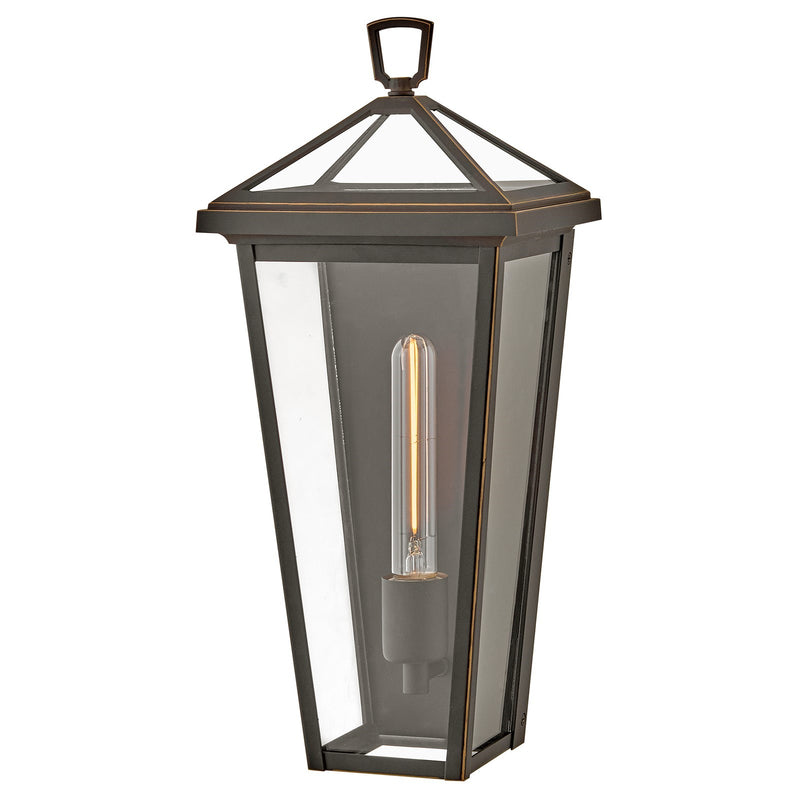 Hinkley Alford Place 18in 1-Light Outdoor Wall Mount | Traditional Oil Rubbed Bronze Aluminum and Clear Glass | Entryway & Covered Porch | Model 25650OZ