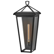 Hinkley Alford Place 27in 1-Light Outdoor Wall Mount | Traditional Museum Black Aluminum and Clear Glass | Entryway & Porch | 10 x 12 x 27 | Model 25654MB