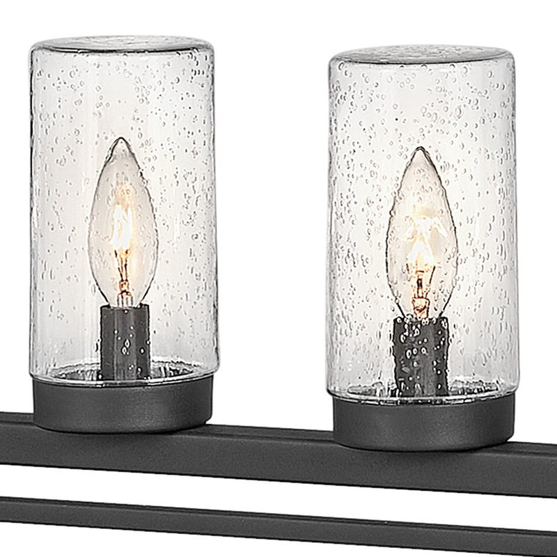 Hinkley Alford Place 40in 6-Light Outdoor Chandelier | Traditional Oil Rubbed Bronze Aluminum and Clear Seedy Glass | Covered Patio & | Model 2569OZ-LV