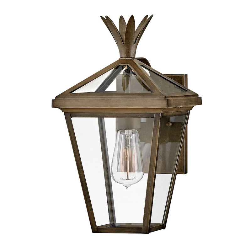 Hinkley Palma 1-Light Outdoor Wall Sconce | Transitional Burnished Bronze Aluminum and Clear Glass | Covered Patio & Entryway | 9.75 x 8 x | Model 26090BU