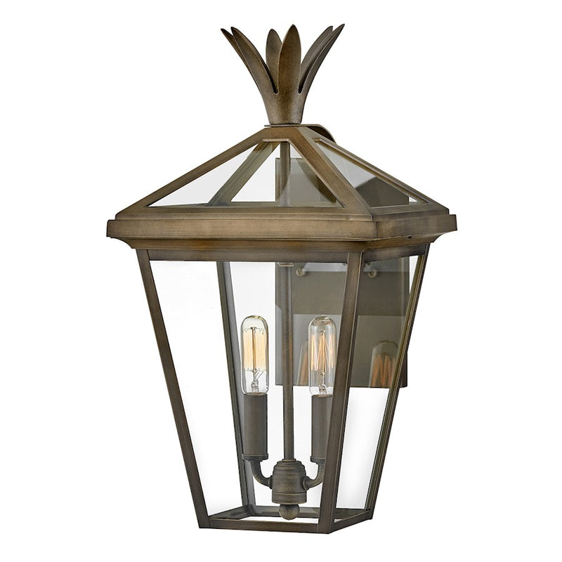 Hinkley Palma 14in 3-Light Outdoor Wall Sconce | Transitional Burnished Bronze Aluminum and Clear Glass | Covered Patio & Entryway | 14 x | Model 26095BU