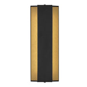 Hinkley Strata 16in 1-Light Outdoor Wall Sconce | Modern Black Aluminum and Acrylic Lens | Entryway & Covered Patio | 3.25 x 6 x 16 in | Model 27580BK
