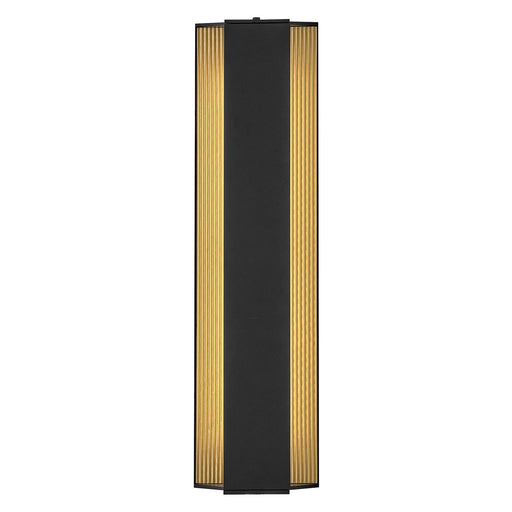 Hinkley Strata 22.5in 1-Light Outdoor Wall Sconce | Modern Black Aluminum and Acrylic Lens | Covered Patio & Entryway | 3.25 x 6 x 22.5 in | Model 27584BK