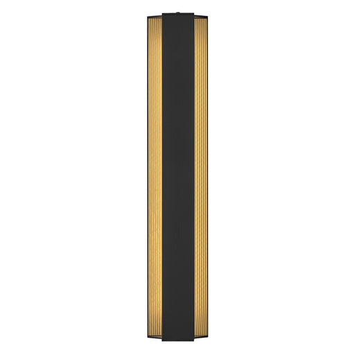Hinkley Strata 31.5in 1-Light Outdoor Wall Sconce | Modern Black Aluminum and Acrylic Lens | Entryway & Covered Patio | 3.25 x 6 x 31.5 in | Model 27585BK