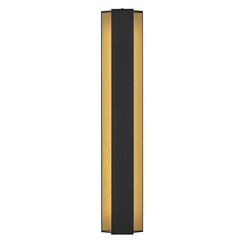 Hinkley Strata 31.5in 1-Light Outdoor Wall Sconce | Modern Black Aluminum and Acrylic Lens | Entryway & Covered Patio | 3 x 6 x 31 in | Model 27585BK
