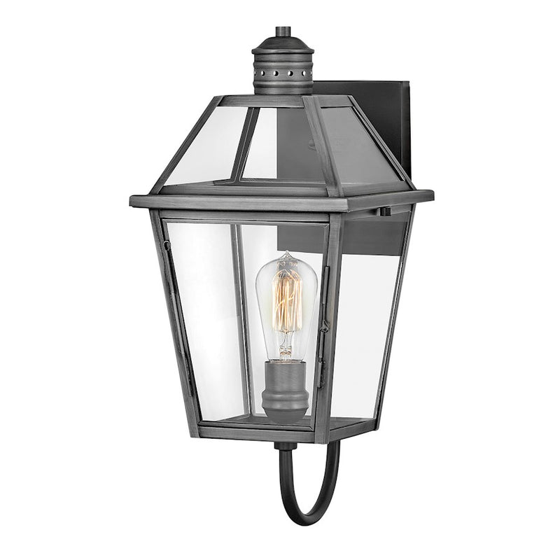 Hinkley Lighting Nouvelle 1 Light Outdoor Wall Mount, Black Brass