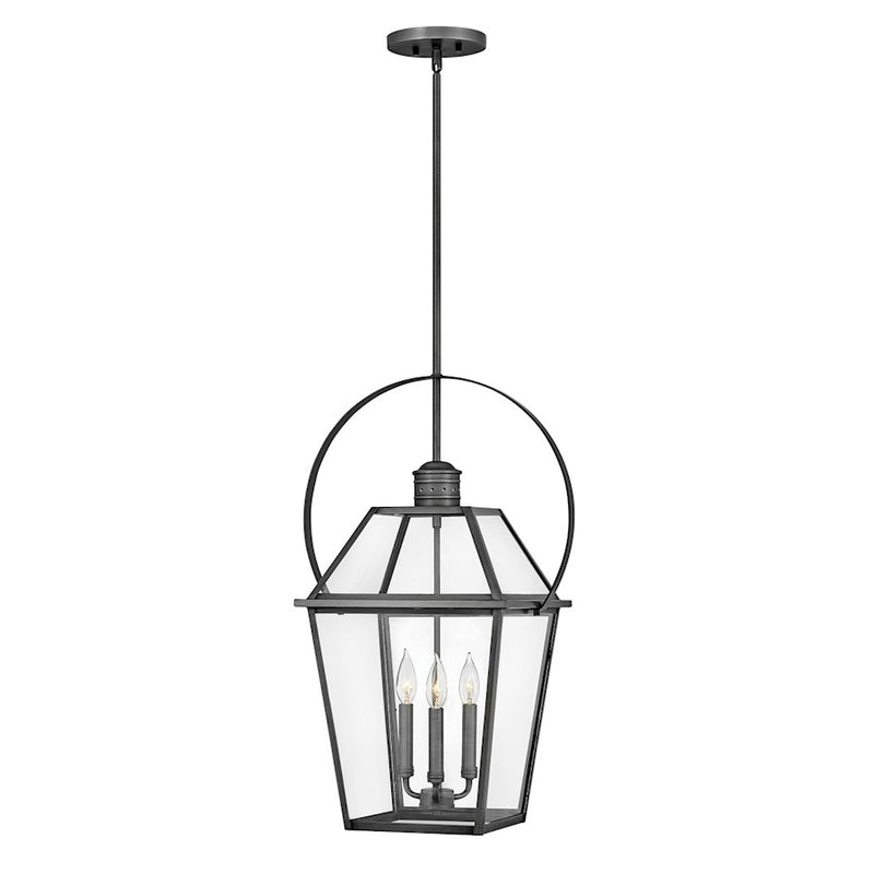 Hinkley Lighting Nouvelle 3 Light Outdoor Hanging, Black