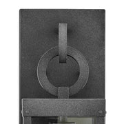 Hinkley Porter 18in 1-Light Outdoor Wall Sconce | Transitional Aged Zinc Aluminum and Clear Glass | Covered Patio & Entryway | 7 x 6 x | Model 2800DZ-LL