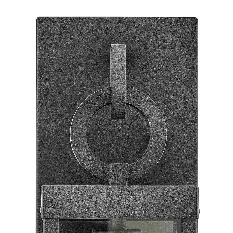 Hinkley Porter 18in 1-Light Outdoor Wall Sconce | Transitional Aged Zinc Aluminum and Clear Glass | Covered Patio & Entryway | 7 x 6 x | Model 2800DZ-LL