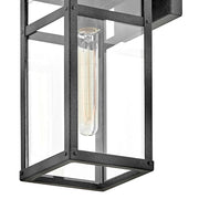 Hinkley Porter 18in 1-Light Outdoor Wall Sconce | Transitional Aged Zinc Aluminum and Clear Glass | Covered Patio & Entryway | 7 x 6 x | Model 2800DZ-LL