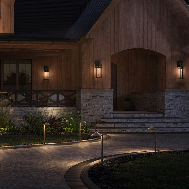 Hinkley Porter 25in 1-Light Outdoor Wall Sconce | Transitional Black Aluminum and Clear Glass | Covered Patio & Porch Entryway | 9.25 x | Model 2805BK-LL