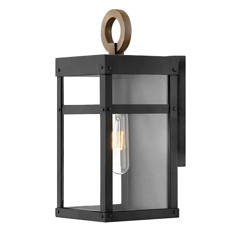 Hinkley Lighting Porter 1 Light Outdoor Sconce, Black