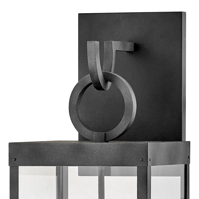 Hinkley Porter 13in 4-Light Outdoor Wall Sconce | Transitional Oil Rubbed Bronze Aluminum and Clear Glass | Covered Patio & Entryway | Model 2809OZ-LL