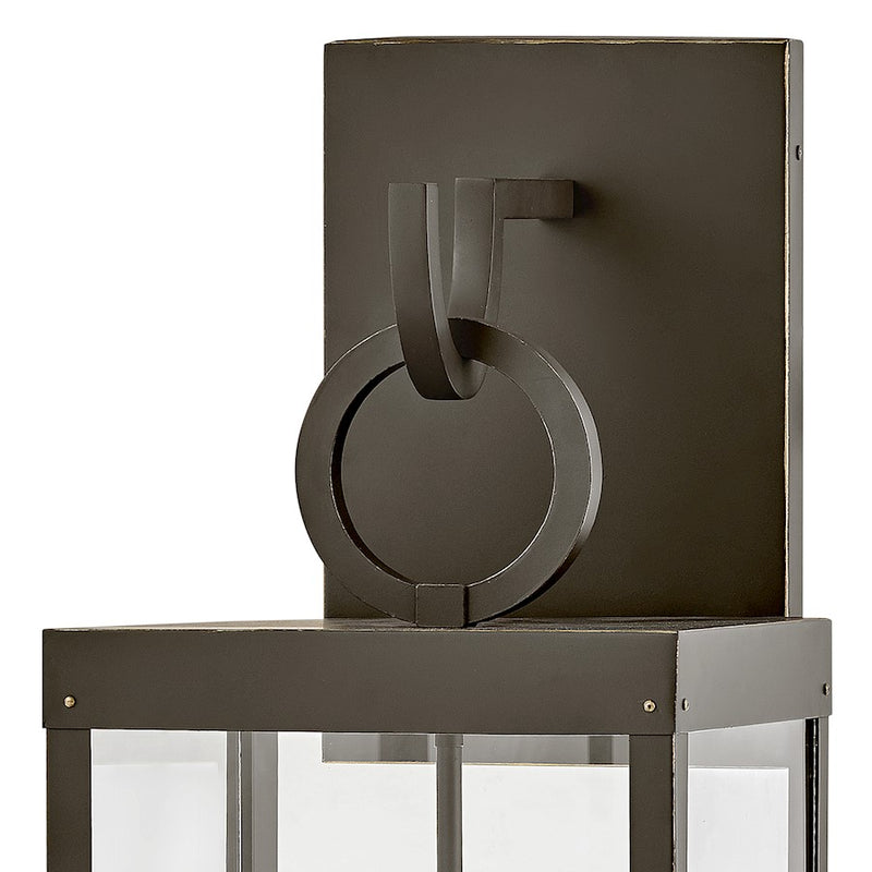 Hinkley Porter 13in 4-Light Outdoor Wall Sconce | Transitional Oil Rubbed Bronze Aluminum and Clear Glass | Covered Patio & Entryway | Model 2809OZ-LL