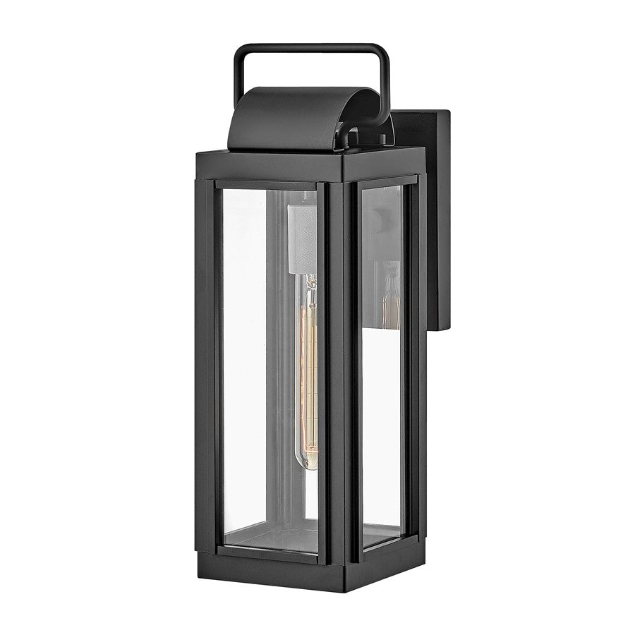 Hinkley Lighting Sag 1 Light Harbor Outdoor Wall Mount in Black
