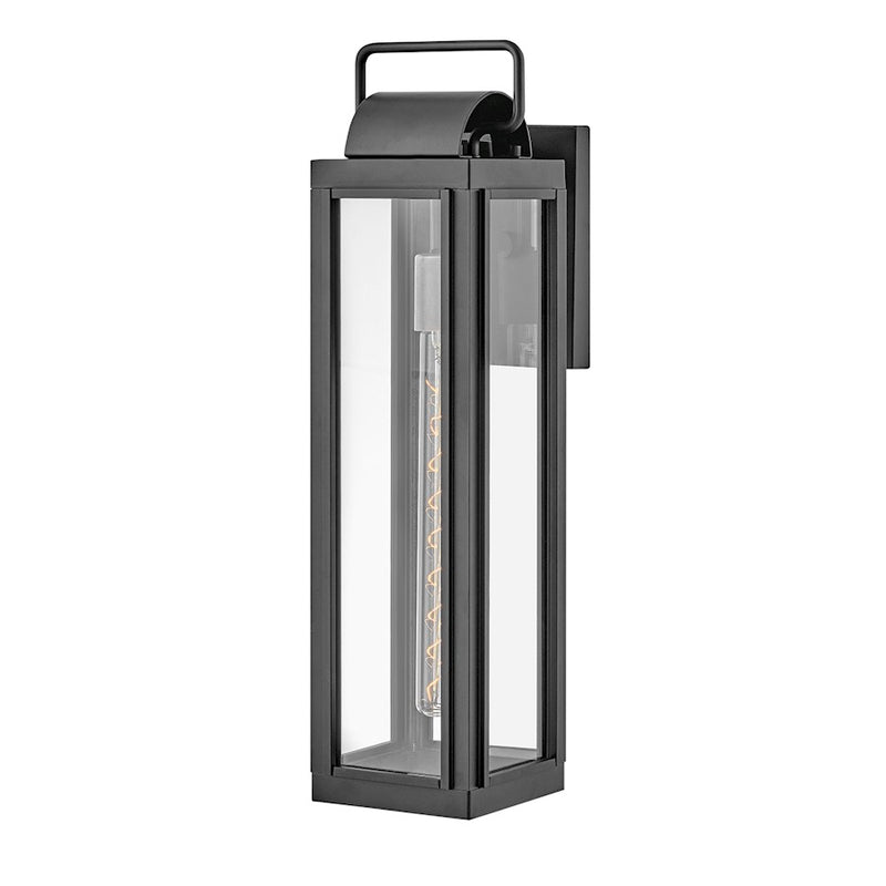 Hinkley Lighting Sag 1 Light Harbor Outdoor Wall Mount in Black
