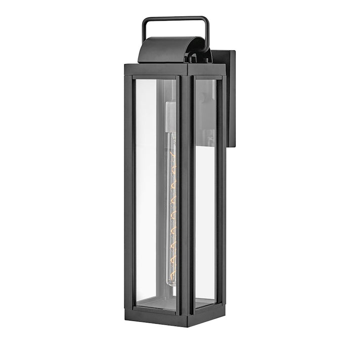 Hinkley Lighting Sag 1 Light Harbor Outdoor Wall Mount in Black