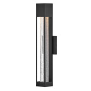 Hinkley Lighting Vapor 1 Light Outdoor 21" Wall Mount, Black/Crackle - 2854BK