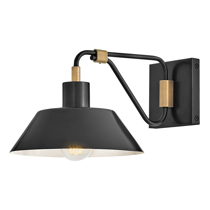 Hinkley Lighting Brewster 1 Light Outdoor 15" Wall Mount, Black Oxide