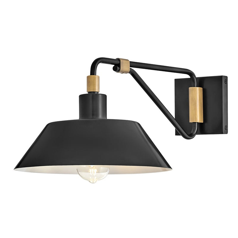 Hinkley Lighting Brewster 1 Light Outdoor 21" Wall Mount, Black Oxide