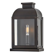 Hinkley Tiverton 1Lt Outdoor Wall Mount, Dark Oxidized Brass/Clear - 28830DX