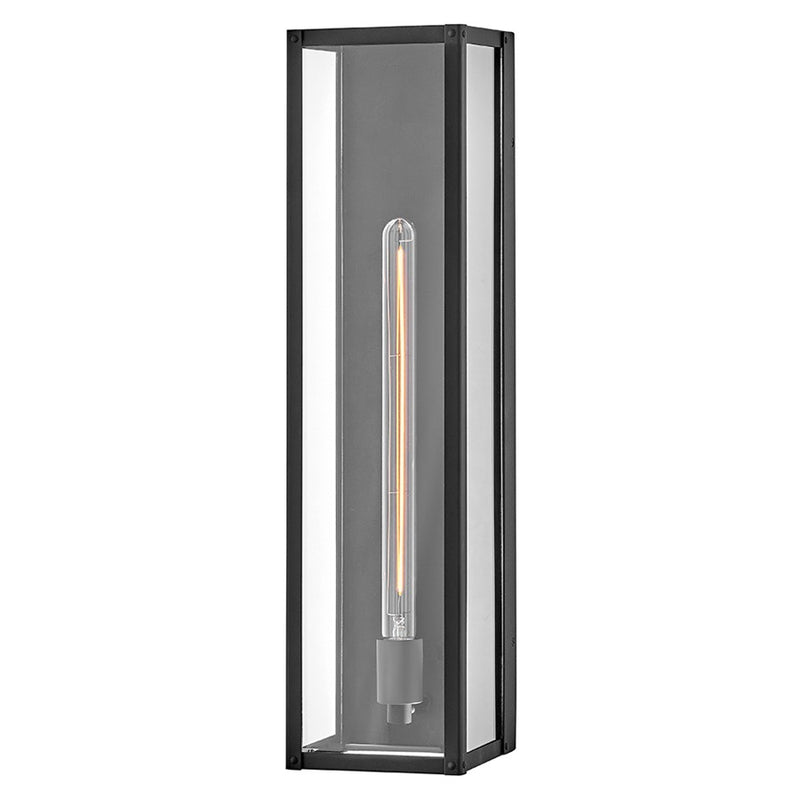 Hinkley Lighting Max 1 Light Outdoor 24" Wall Mount, Black/Clear