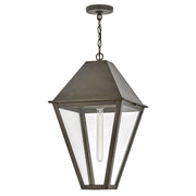 Hinkley Lighting Endsley 1Lt Outdoor Hanging, Blackened Brass/Clear - 28862BLB
