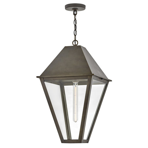 Hinkley Lighting Endsley 1Lt Outdoor Hanging, Blackened Brass/Clear - 28862BLB