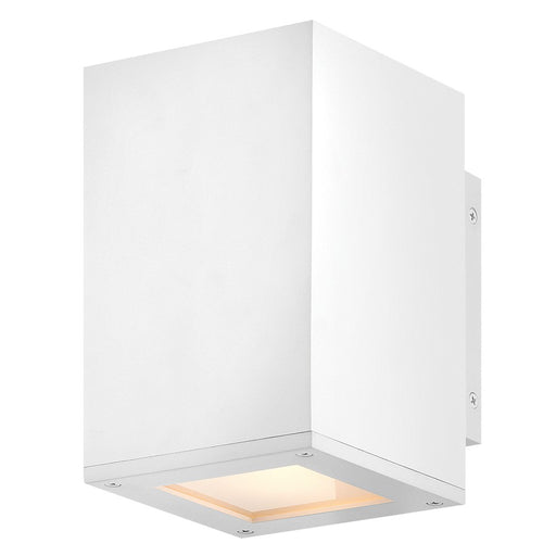 Hinkley Lighting Tetra 1Lt Outdoor Wall Mount, White/Etched Lens - 28910TW-LL