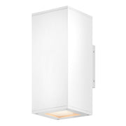 Hinkley Lighting Tetra 2Lt Outdoor Wall Mount, White/Etched Lens - 28914TW-LL