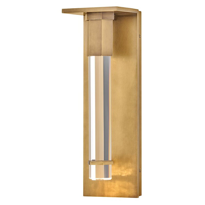 Hinkley Cecily 6in 1-Light Outdoor Wall Lantern | Modern Heritage Brass Aluminum and Clear Crystal | Covered Patio & Entryway | 6 x 5 x | Model 28934HB