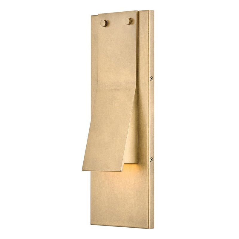 Hinkley Lighting Fold Outdoor 16" Wall Mount, Heritage Brass/Etched