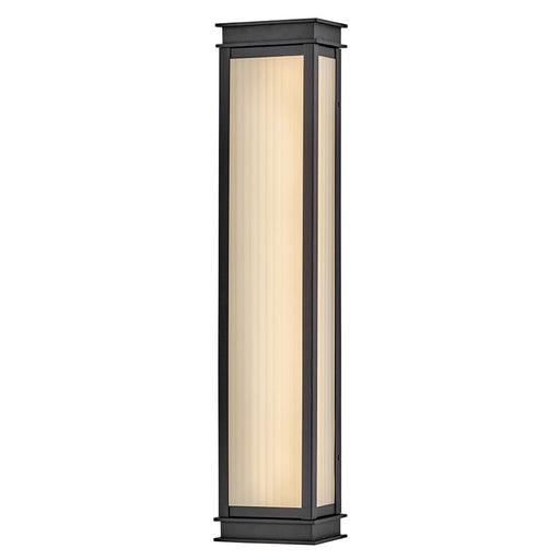 Hinkley Lighting Rockwell Outdoor 6" Wall Mount, Black/Clear Ribbed - 29015TK