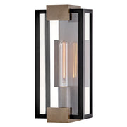 Hinkley Bergen 1Lt 15" Outdoor Wall Mount, Black/Clear Beveled - 29050BK