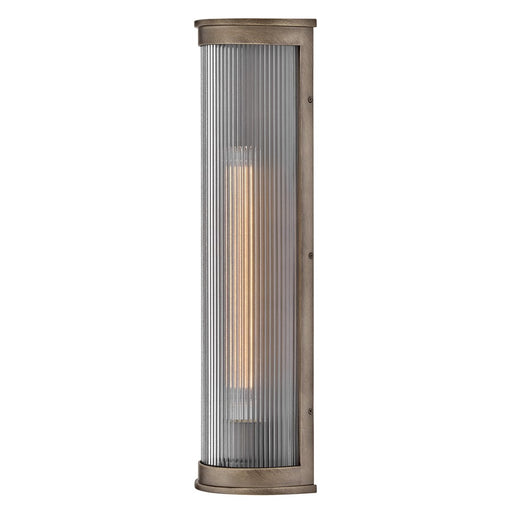 Hinkley Lighting Bluffton 1Lt Outdoor 24" Wall Mount, Bronze/Clear Ribbed - 29085BU-LL