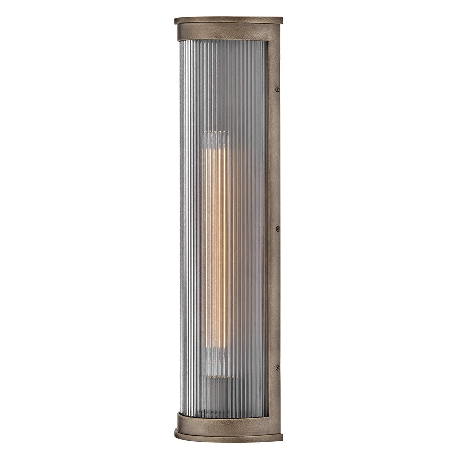 Hinkley Lighting Bluffton 1Lt Outdoor 24" Wall Mount, Bronze/Clear Ribbed - 29085BU-LL