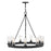 Hinkley Lighting Sawyer 9Lt Outdoor Chandelier/5W, Black/Clear Seedy - 29208BK