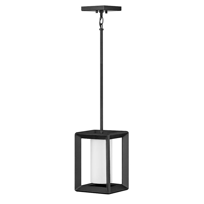 Hinkley Rhodes 7in 1-Light Outdoor Pendant | Craftsman Industrial Warm Bronze and Clear Seedy Glass | Covered Patio & Entryway | 7 x 7 | Model 29307WB-LL