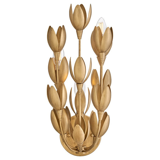 Hinkley Lighting Flora 3 Light Wall Mount, Burnished Gold - 30010BNG