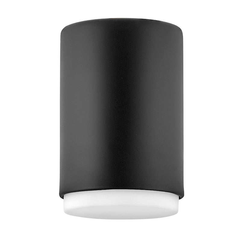 Hinkley Cedric 1-Light Extra Small Flush Mount | Modern Lacquered Brass Steel and Etched Opal Glass | Hallway & Closet Light | 5 x 5 x 8 | Model 30071LCB